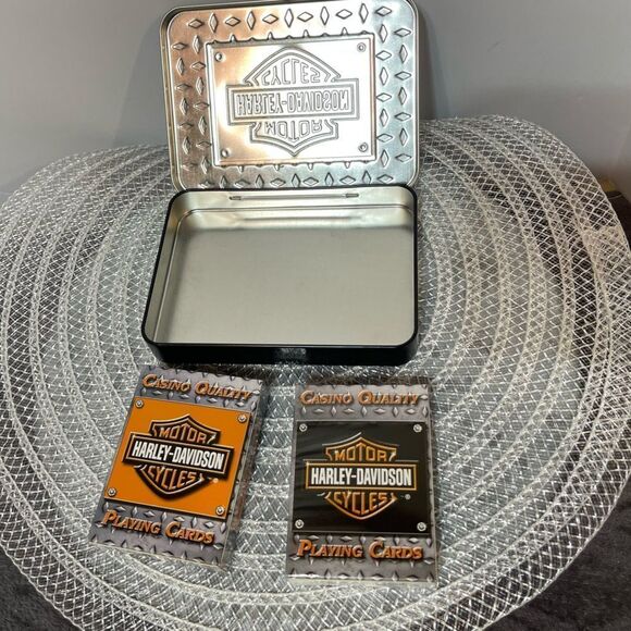 Harley Davidson Limited Edition Playing Cards with Metal Tin NWT - Picture 4 of 6